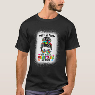 自閉症ママ生活認識度メッシーバンパズルピースM Tシャツ