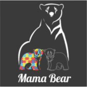 自閉症ママ自閉症意識ママ自閉症 シール (正面)