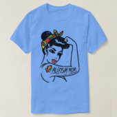 自閉症ママ非破壊自閉症認識度ギフトウォム Tシャツ (デザイン正面)