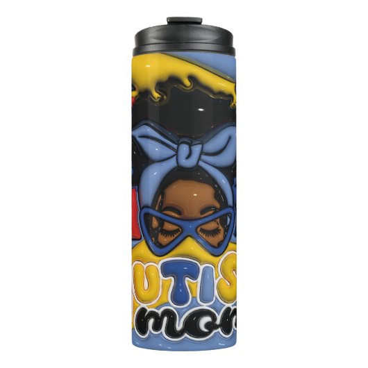 自閉症ママ3D膨張タンブラー タンブラー (正面)