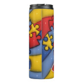 自閉症ママ3D膨張タンブラー タンブラー (裏面)