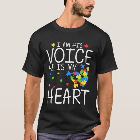 自閉症ママ アウェアネス 自閉症 パズルのピース 家族 Tシャツ (正面)