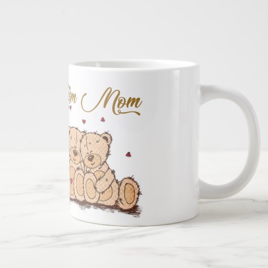 自閉症ママ – ジャンボマグ ジャンボコーヒーマグカップ (右)