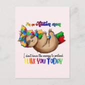 自閉症ママ – スロース ポストカード (正面)