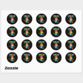 自閉症ママ パズルピース 自閉症ママの啓発 ラウンドシール (シート)
