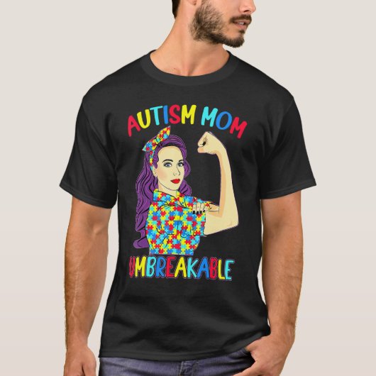 自閉症ママ 壊れない 自閉症啓発 女性 1 Tシャツ (正面)