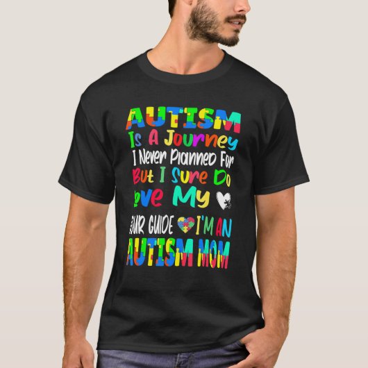 自閉症ママ 自閉症啓発 パズル 自閉症は旅 Tシャツ (正面)