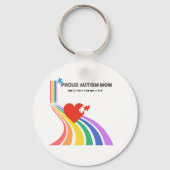 自閉症ママkeychain rainbow認識度マザーの日 キーホルダー (正面)