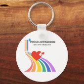 自閉症ママkeychain rainbow認識度マザーの日 キーホルダー (正面)