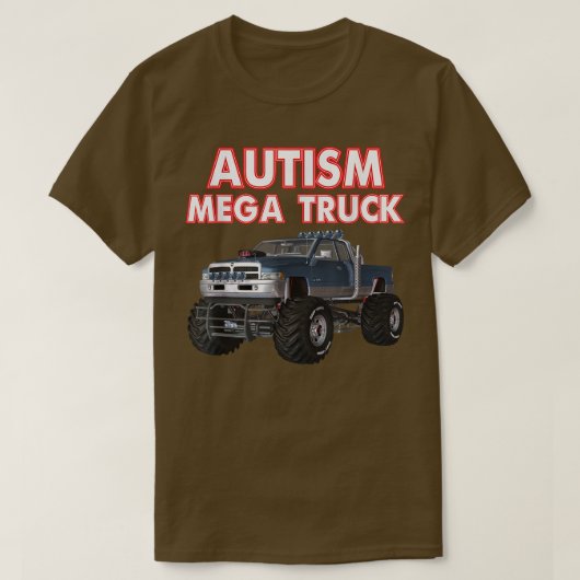 自閉症メガトラック Tシャツ (デザイン正面)