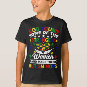 自閉症モムス最強の女性パズルカラフルハート Tシャツ