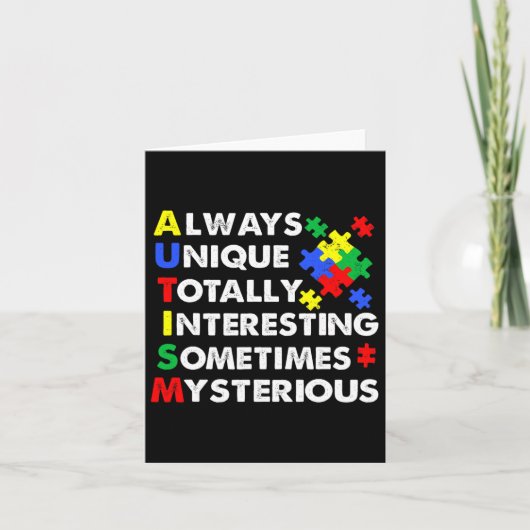 自閉症ユニーク常 カード (正面)