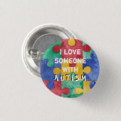 自閉症ラブボタン 缶バッジ (正面&裏面)