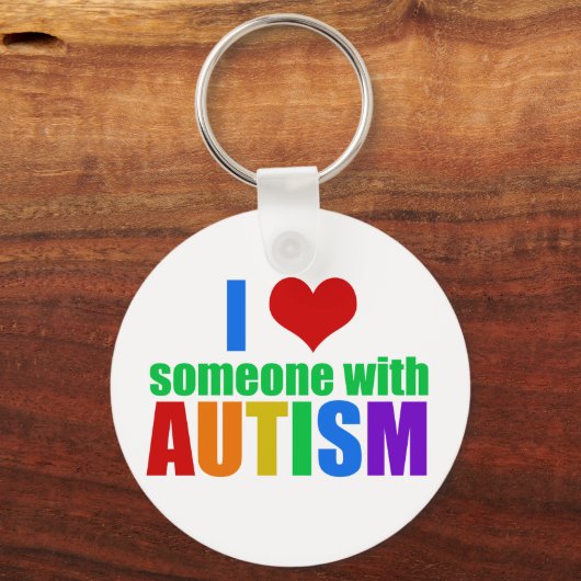 自閉症ラブレインボーファミリーサポートカカラフルイイ キーホルダー (裏面)