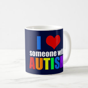自閉症ラブレインボーファミリーサポートカカラフルイイ コーヒーマグカップ