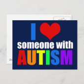 自閉症ラブレインボーファミリーサポートカカラフルイイ ポストカード (正面/裏面)