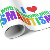 自閉症ラブレインボーファミリーサポートカカラフルイイ ラッピングペーパー (ロールコーナー)