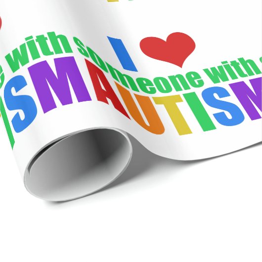 自閉症ラブレインボーファミリーサポートカカラフルイイ ラッピングペーパー (ロールコーナー)