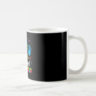 自閉症リボン サポート班 ASD啓発 メンズ コーヒーマグカップ