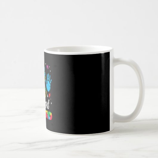 自閉症リボン サポート班 ASD啓発 メンズ コーヒーマグカップ (右)