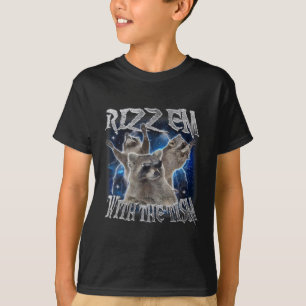自閉症ルーン自閉症おもしろいミームRizz Emと Tシャツ