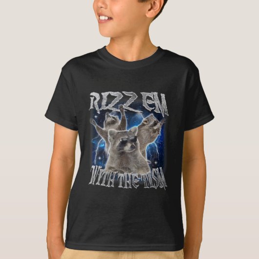 自閉症ルーン自閉症おもしろいミームRizz Emと Tシャツ (正面)