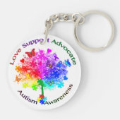 自閉症レインボーツリー キーホルダー (裏面)