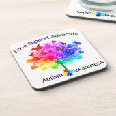 自閉症レインボーツリー コースター (左側)