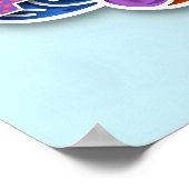 自閉症レインボーブレインタイポグラフィ神経多様性 ポスター (角)