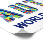 自閉症ワールド認識度デー ポスター (角)