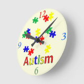 自閉症中壁時計 ラウンド壁時計 (傾斜)