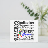 自閉症介護者のコラージュ ポストカード (スタンド正面)