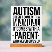 自閉症保またはデザインあなた自身 アクリルサイン (ニュートラル)