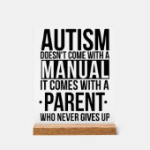 自閉症保またはデザインあなた自身 アクリルサイン (正面)