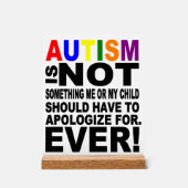 自閉症保またはデザインあなた自身 アクリルサイン (正面)