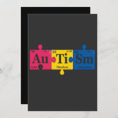 自閉症元素周期表認識化学 招待状 (正面/裏面)