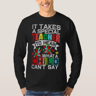 自閉症先生パズルピースチャイルドウグランジメンズオウ Tシャツ