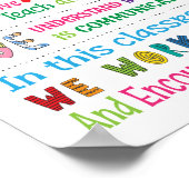 自閉症先生教室規則 ポスター (角)