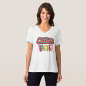 自閉症先生Vネックシャツ Tシャツ (正面フル)