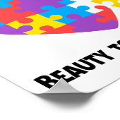 自閉症全能に美しいを加える ポスター (角)