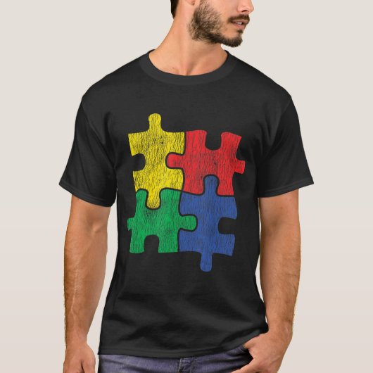 自閉症動揺してのかわいいヴィンテージデザイン Tシャツ (正面)