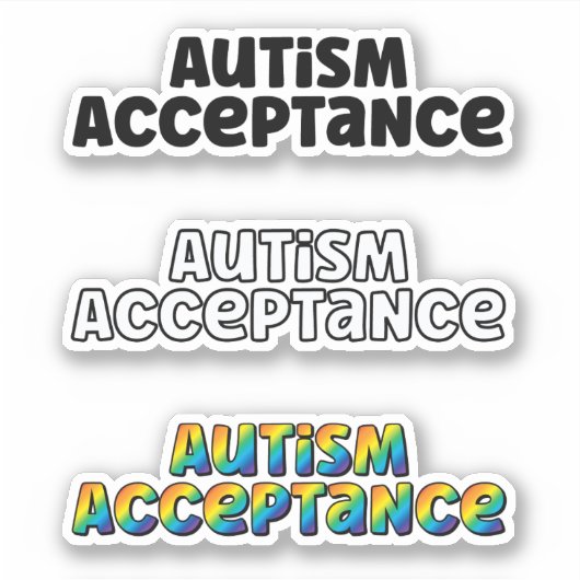 自閉症受付ステッカーシート シール (正面)