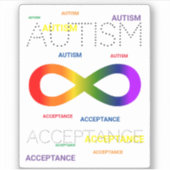自閉症受付無限 シール (正面)