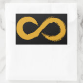 自閉症受付無限 長方形シール (バッグ)