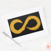 自閉症受付無限 長方形シール (封筒)