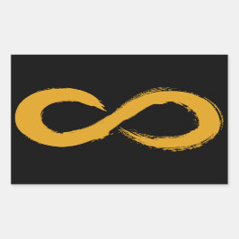 自閉症受付無限 長方形シール