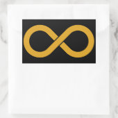 自閉症受付無限 長方形シール (バッグ)