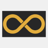 自閉症受付無限 長方形シール (正面)