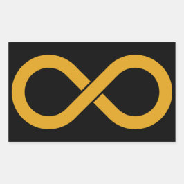 自閉症受付無限 長方形シール