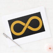 自閉症受付無限 長方形シール (封筒)